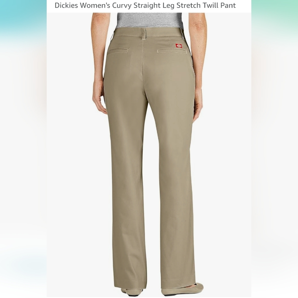 NWT Women's Dickies Curvy Straight Leg Stretch Twill Pants - Picture 2 of 6